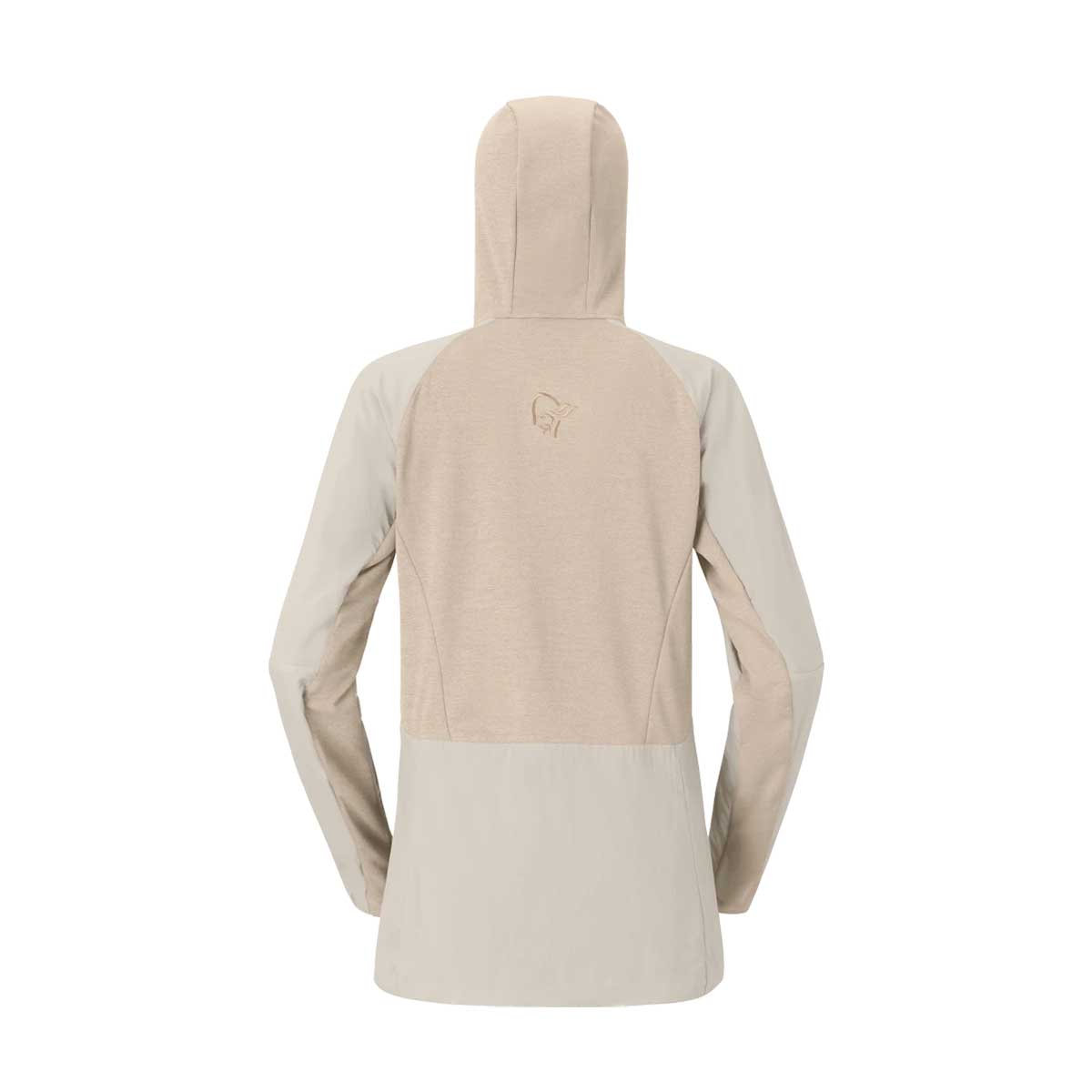 Norrona More Octa Zip Hooded Jacket Women's in Oatmeal